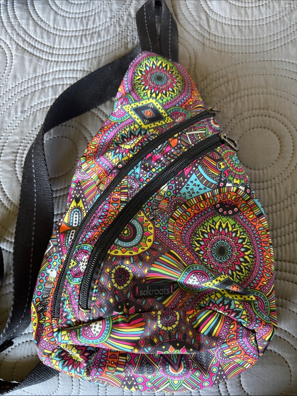 Sakroots Multicolor Mandala-Print Crossbody Sling Bag